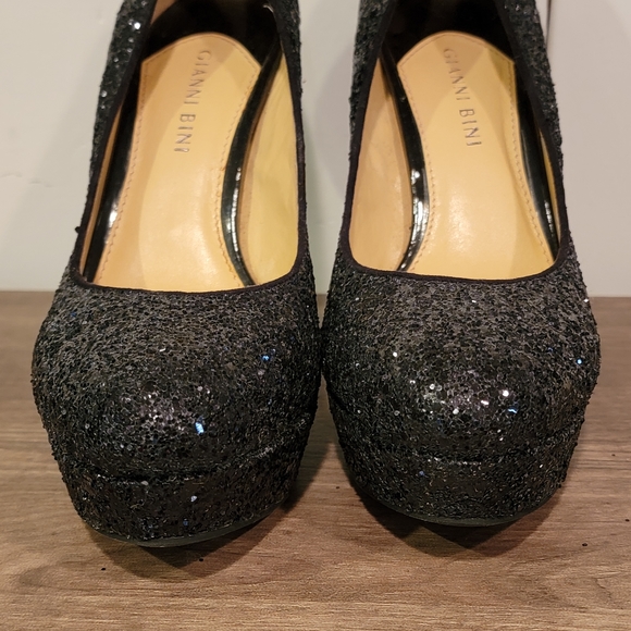 Gianni Bini Black glitter heels - Picture 5 of 7